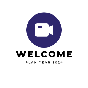 Welcome Plan Year 2024 with video camera icon